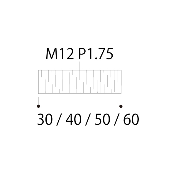 ステンレス全ネジ(4本入) M12×30ｍｍ 店舗用品 pt.POPシリーズ 3枚目
