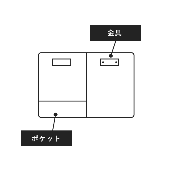 MH-504 ホルダー(A4・二ツ折) ブラウン 2枚目