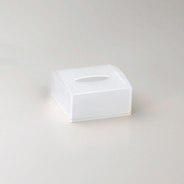 アクリルティッシュBOX 小 TC-61 乳半マット