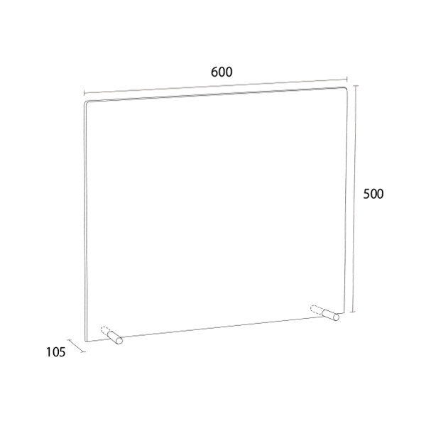 カウンター仕切板 透明 W600×H500　店舗用品　レジ周り備品　飛沫感染防止　レジ・窓口対策用品 3枚目