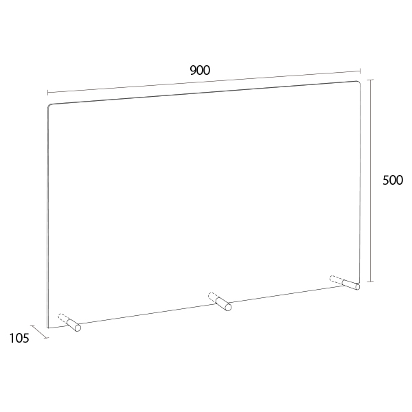 カウンター仕切板 透明 W900×H500　店舗用品　レジ周り備品　飛沫感染防止　レジ・窓口対策用品 3枚目
