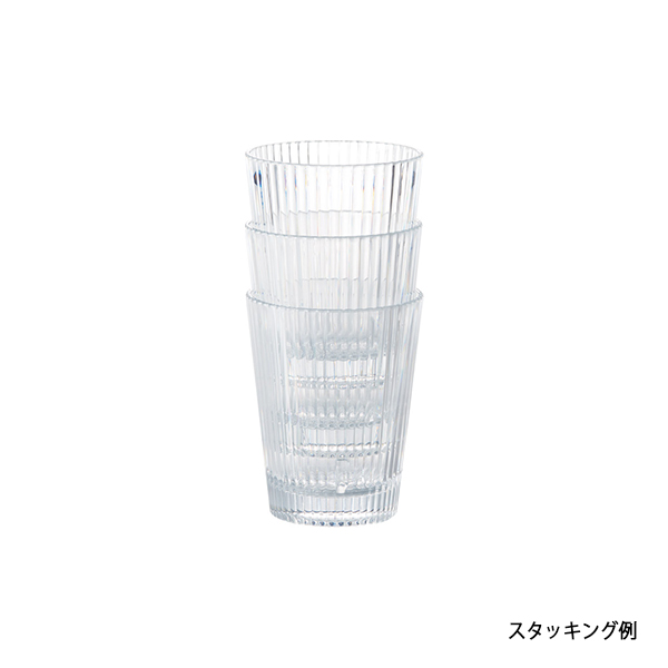 喜悦 クリスタルカーボネイトラインタンブラー 小 AKC-203 クリア 2枚目
