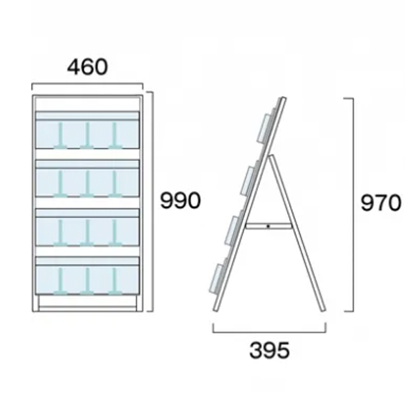 パンフレットケーススタンド450 4段片面ロー 2枚目