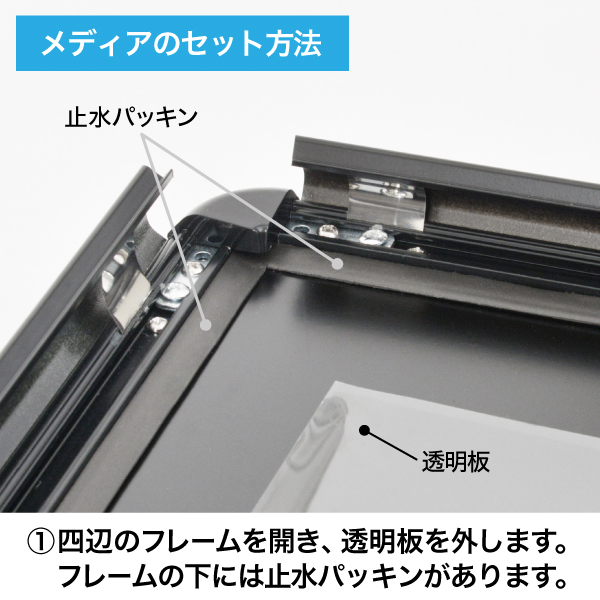 グリップT ローリングベーススタンド A1 ブラック スタンド看板