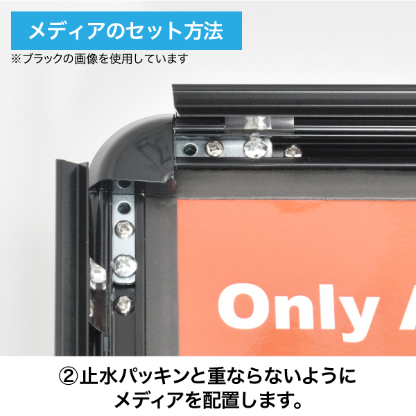 グリップT ローリングベーススタンド B1 シルバー スタンド看板