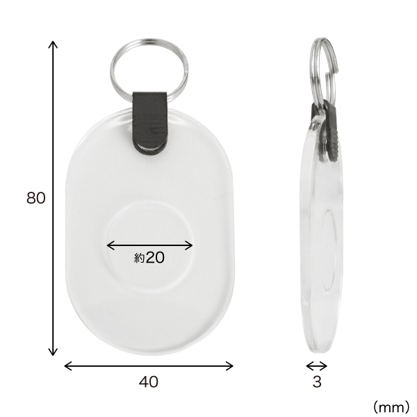 リングチケット 透明 2枚入り クローク チケット 札 無地 小判札 無地札 リング付き 書き込み 預かり札 8枚目