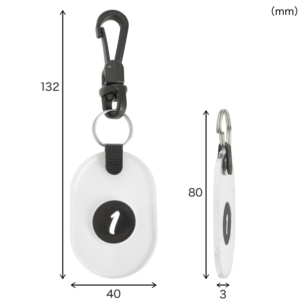 ツインチケット 1～10 透明 番号札 プラスチック クローク 預かり札 引換券 親子札 荷物 荷札 タグ ナンバー 飲食店 店舗用品 オフィス 事務用品 10枚目