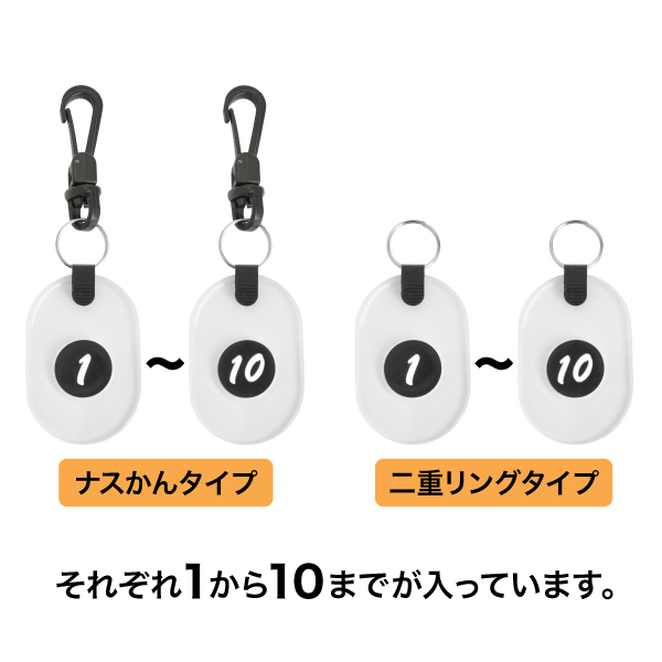 ツインチケット 1～10 透明 番号札 プラスチック クローク 預かり札 引換券 親子札 荷物 荷札 タグ ナンバー 飲食店 店舗用品 オフィス 事務用品 3枚目