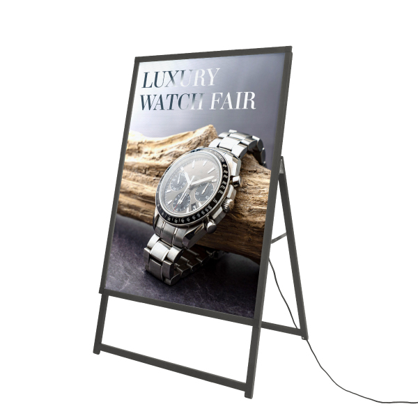 イージーライトA　B1片面ブラック　店舗用品　販促用品　LEDスタンド看板　LEDパネル付スタンド