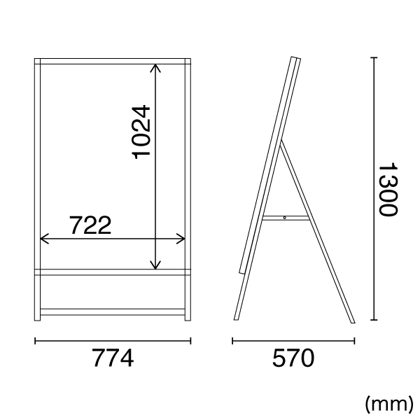 イージーライトA　B1片面シルバー　店舗用品　販促用品　LEDスタンド看板　LEDパネル付スタンド 17枚目