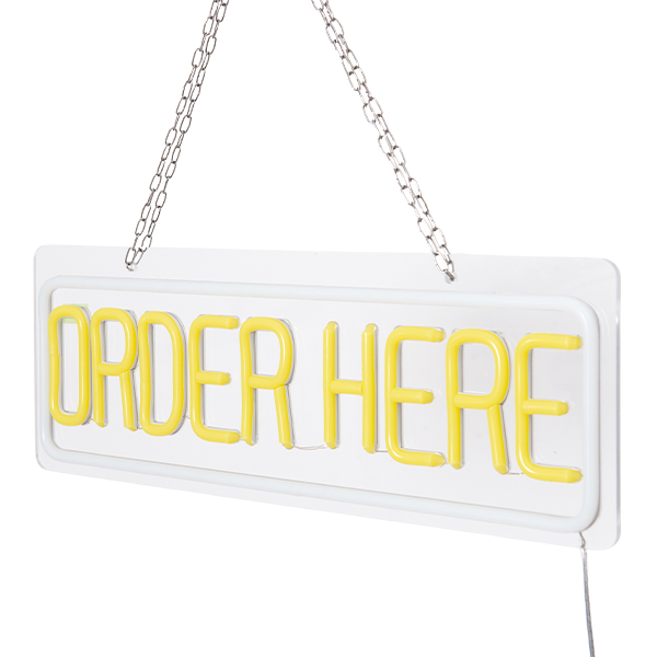 LEDネオン ORDER HERE 白黄