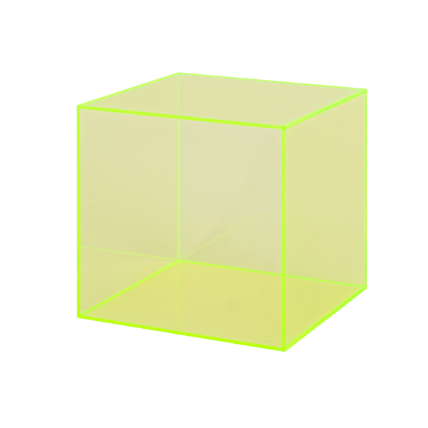 アクリル BOX 5面体 150角 蛍光グリーン