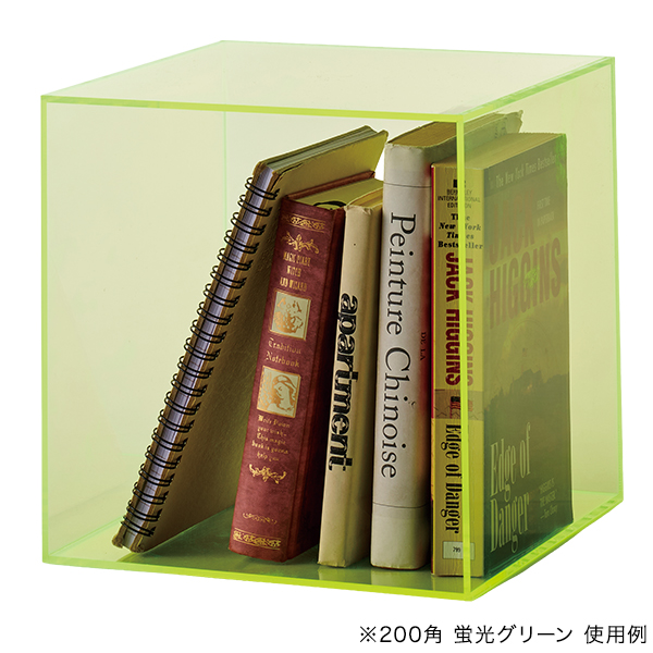 アクリル BOX 5面体 200角 蛍光ピンク 2枚目