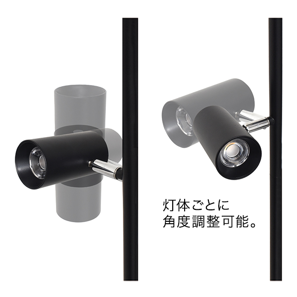 3灯LEDフロアライト(電球色) 4枚目