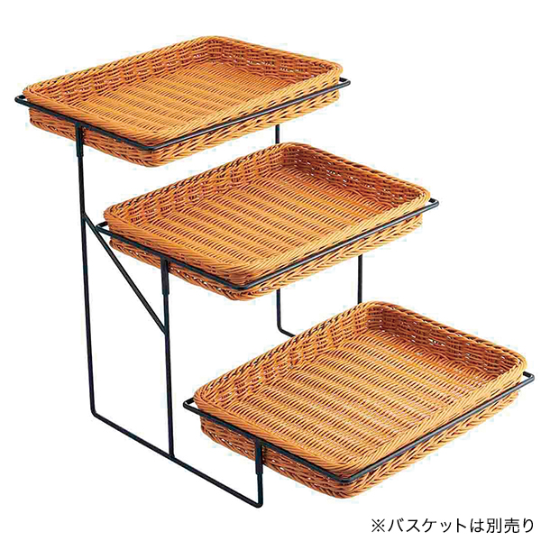 PP製角型バスケット用スタンド3段