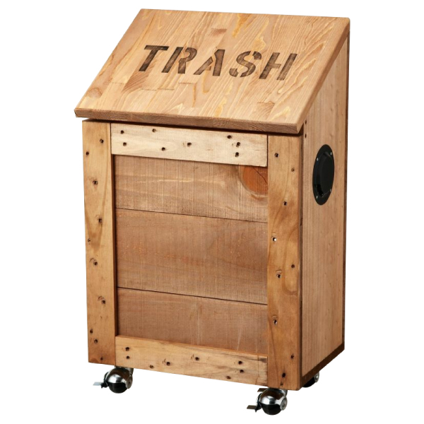 キャスター付TRASH 2型 メープル(赤茶)