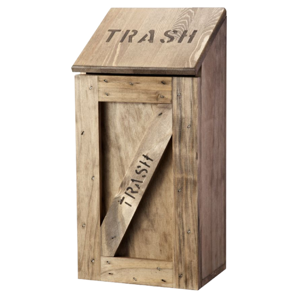 ミニTRASH 1型 吊金具付 ライトオーク(茶)