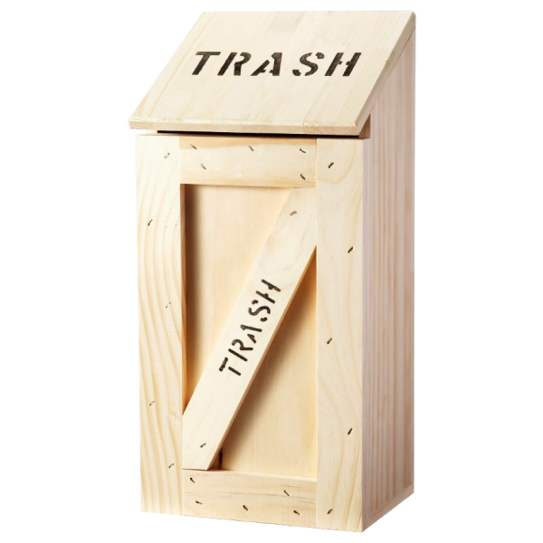 ミニTRASH 1型 吊金具付 白木