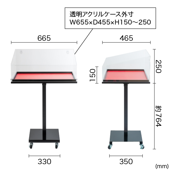 新サンプルケーススタンド サンプルケース 展示台 食品サンプル 展示