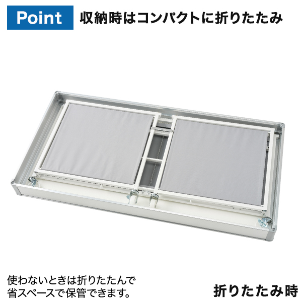 折りたたみ平台ワゴン W1500 グレー　販売　ワゴン 3枚目