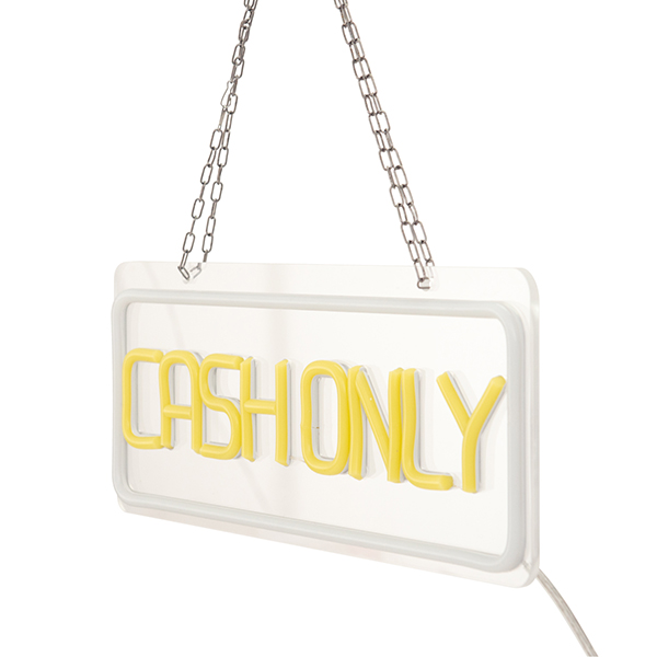 LEDネオン CASH ONLY 黄白 4枚目