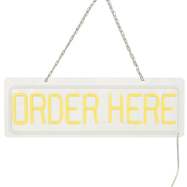 LEDネオン ORDER HERE 黄白