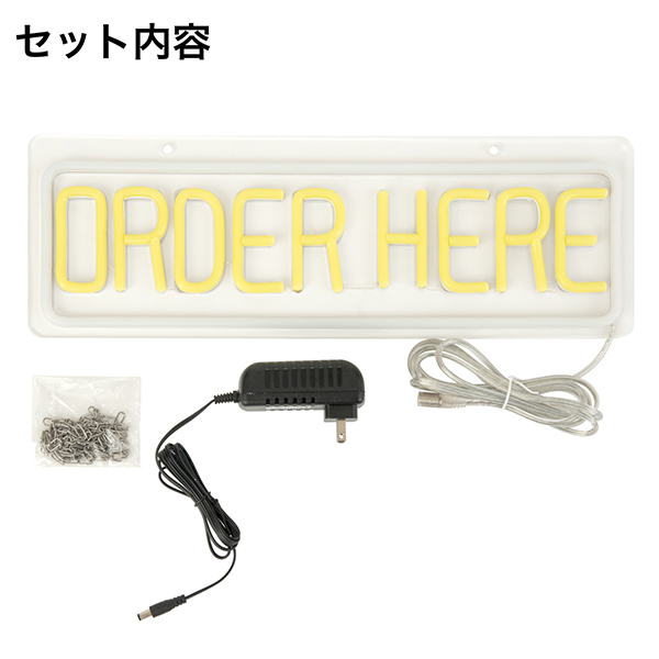 LEDネオン ORDER HERE 黄白 7枚目