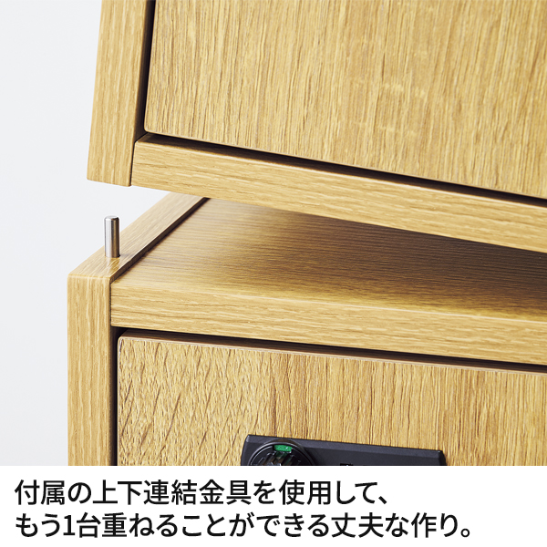 木製簡易ロッカー(ダイヤル錠)3段 4枚目