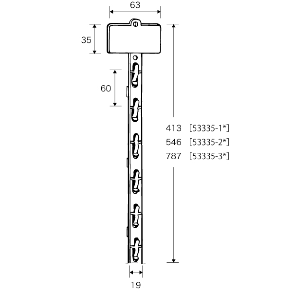 ダブルデューティーストリップ 12段 L787mm　店舗用品　演出・ディスプレイ什器 2枚目
