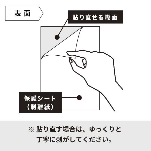 再剥離粘着式ポップ台紙 リピッタスタンドA5 ホワイト(2枚入) 9枚目