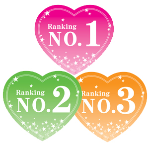 抜型カード ランキングPOP ハート小 NO.1