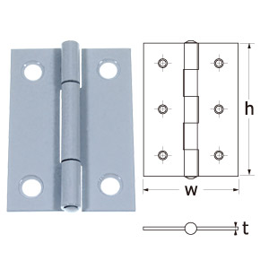 カラー丁番 ホワイト(2枚セット) 25mm　店舗用品　スカルプス