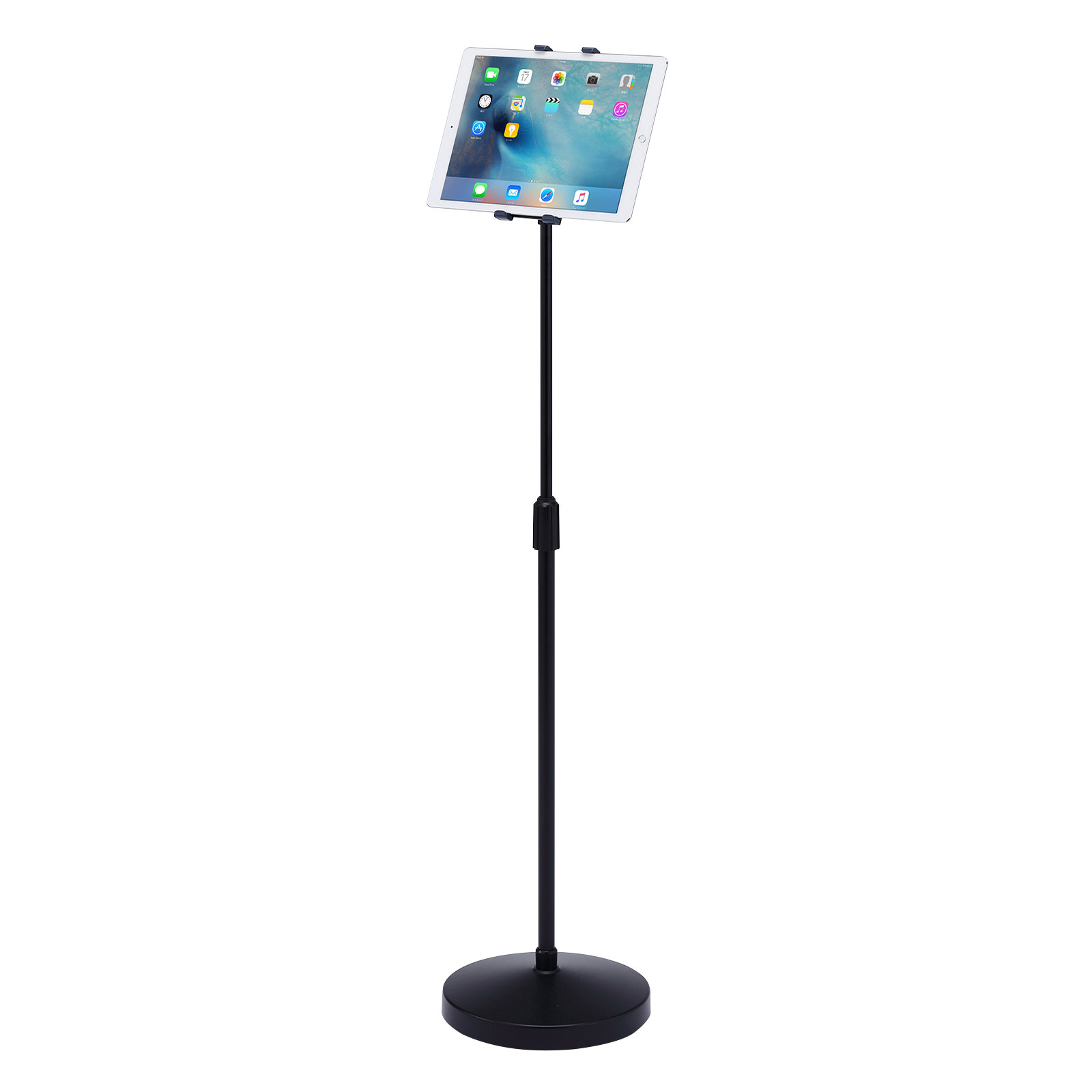 高さ可変iPad・タブレットスタンド　MR-TABST12N　店舗用品　販促用品　サインスタンド